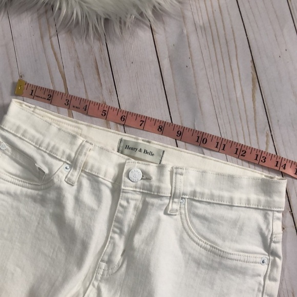Henry & Belle white cropped cuff jeans size 29 - Picture 9 of 12